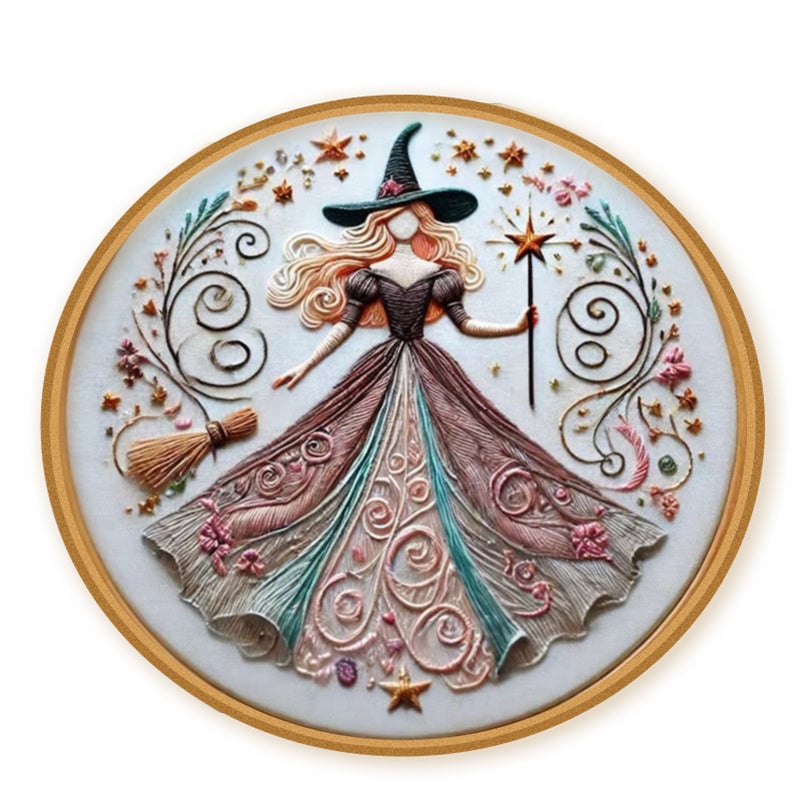 Witch Embroidery KIT