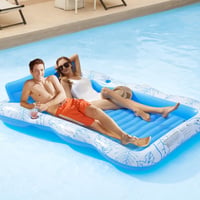 PVC water opblaasbaar drijvend bed met esdoornbladpatroon