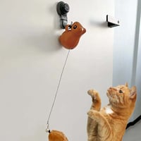 Rechargeable hanging squirrel cat toy