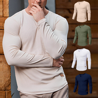 Men's Slim Fit V-Neck Longline Muscle Shirt