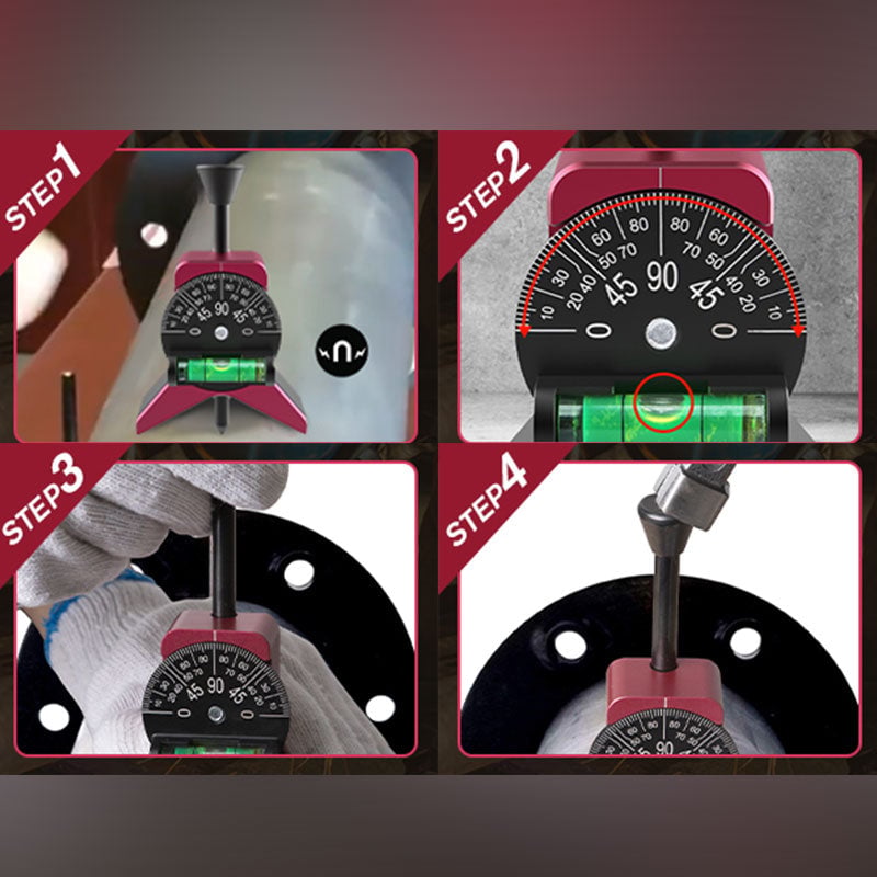 Sakerplus® Magnetic Pipe Center Finder Gauge Tool