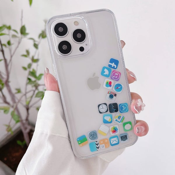 Liquid Glitter Icon Phone Case Cover
