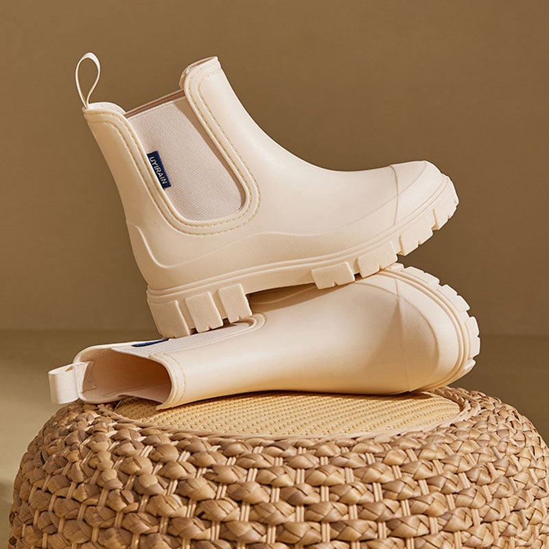 Damernas vattentäta och halkfria regnstövlar