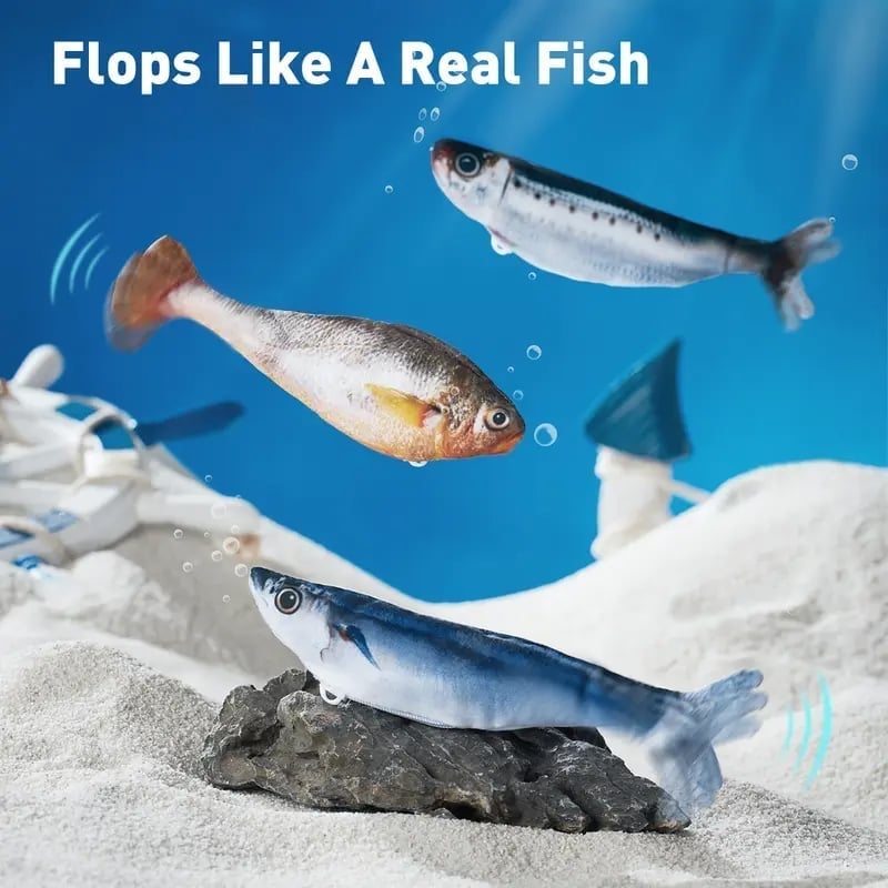 Bite-Sized Realistic Flopping Fish Cat Toys