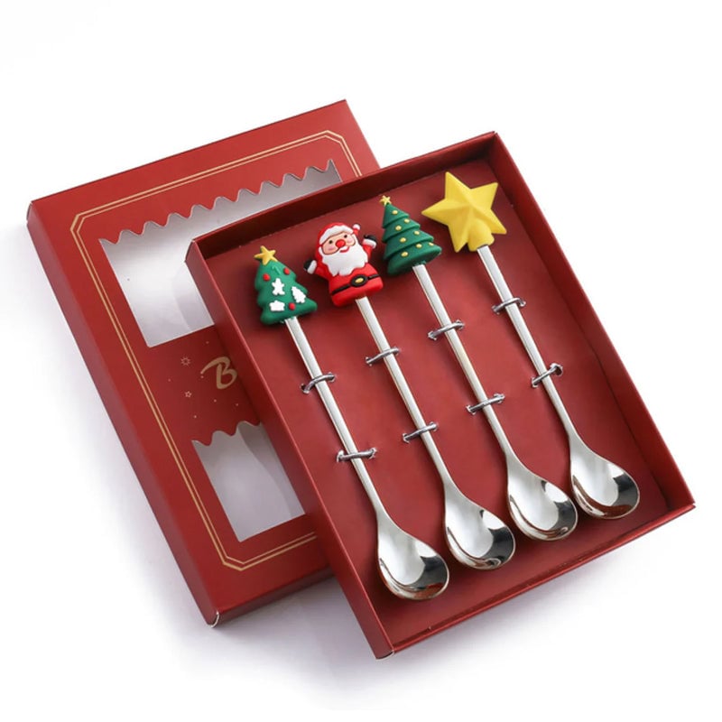 🎅Set de cuillères pour poupées de Noël🎄