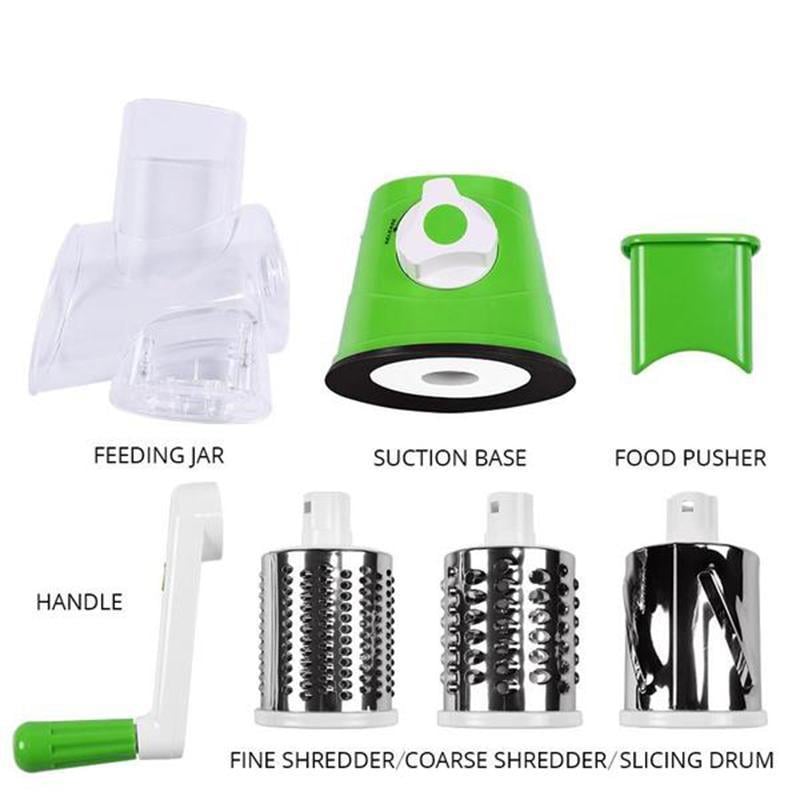 Sale - 3 in 1 Rotary Cheese Grater Vegetable Slicer