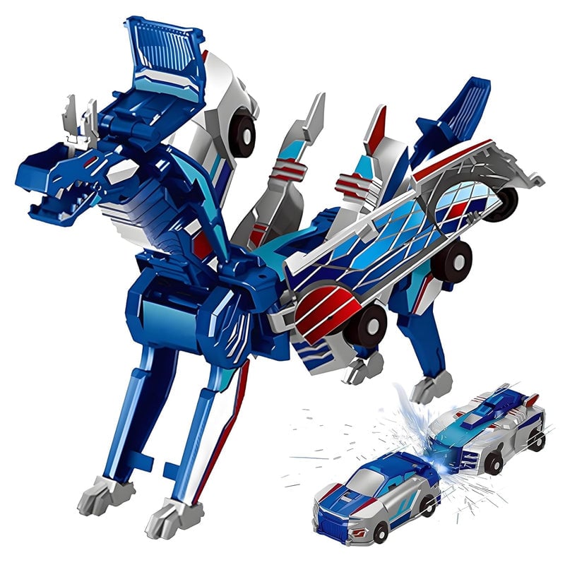 2-in-1 Magnetic Cars That Transform into Flying Dragon and Unicorn