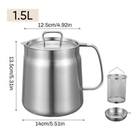2-in-1 304 Stainless Steel Multifunctional Oil Strainer Pot
