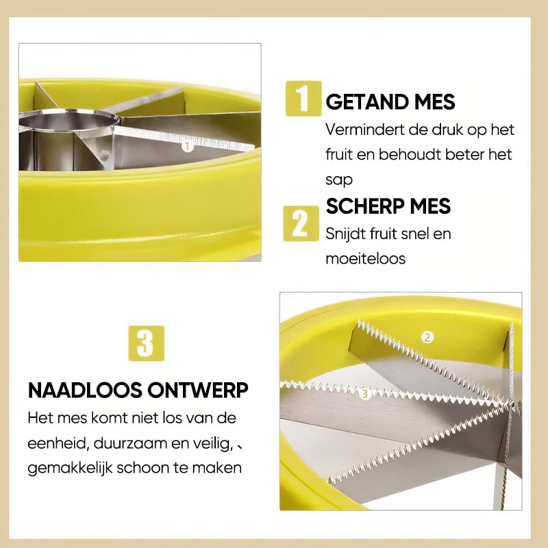 Multifunctionele fruitsnijder en kerner