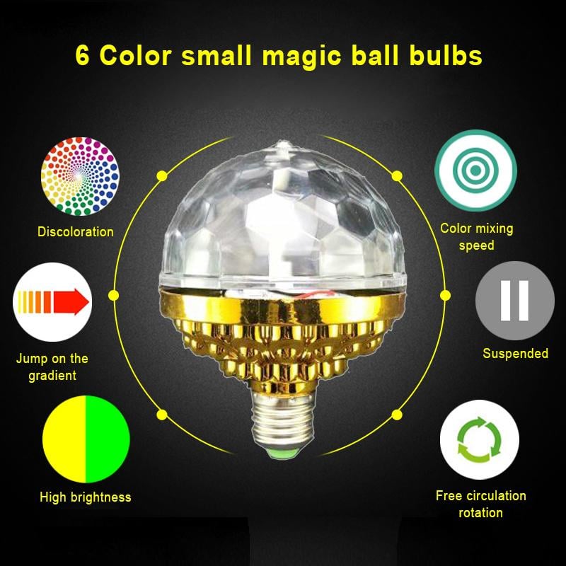 LED Disco Ball Colorful Rotating Bulb