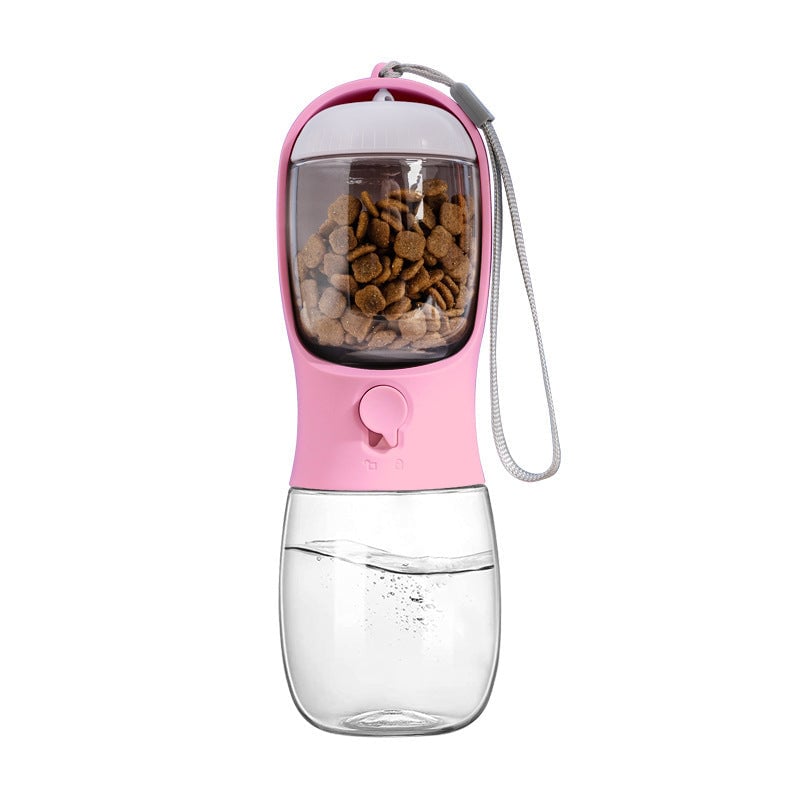 2 In 1 Portable Water Bottle Food Feeder