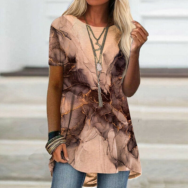 Kortärmad T-shirt med tryck