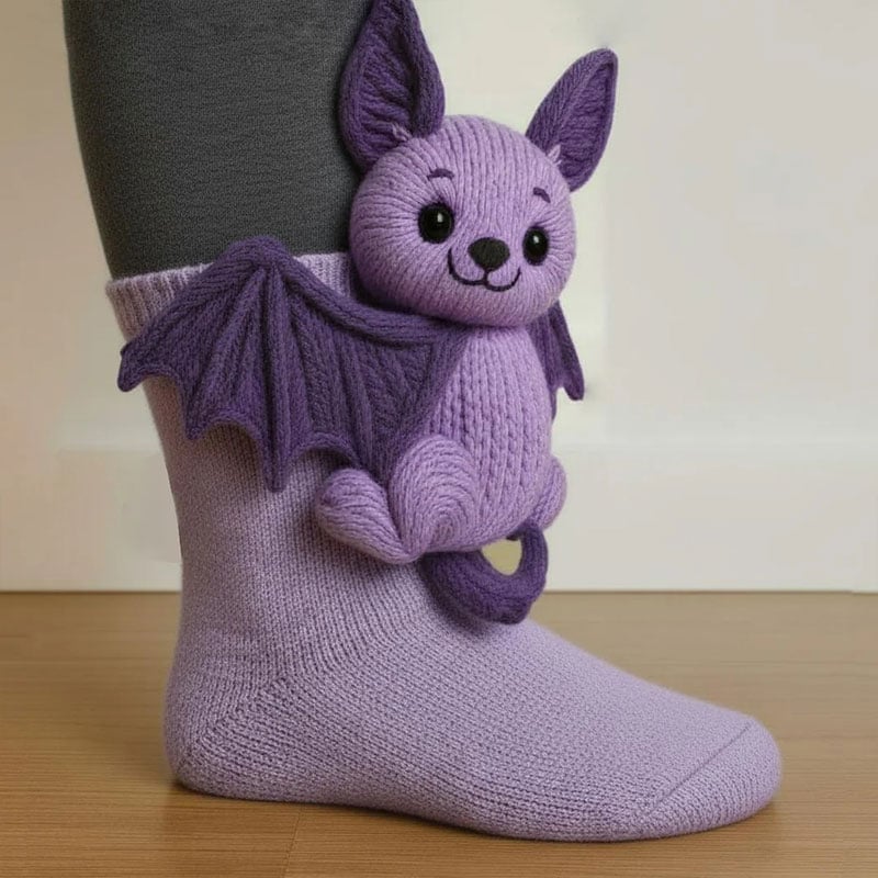 3D-gestrickte Tiersocken
