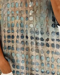 Polka Dot Print Button Half-Placket Blouse