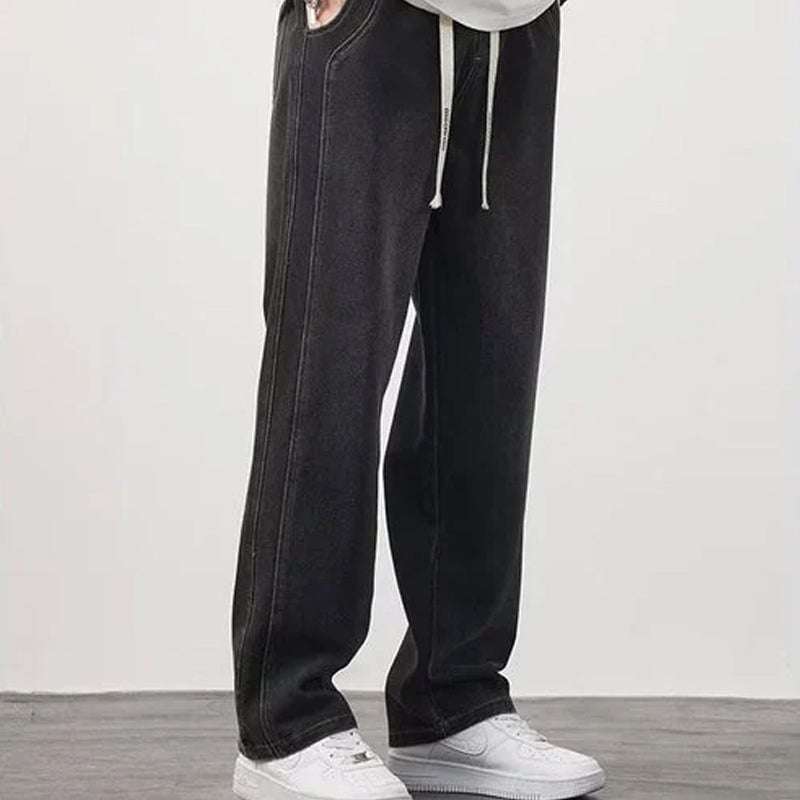 Lösa raka jeans för män