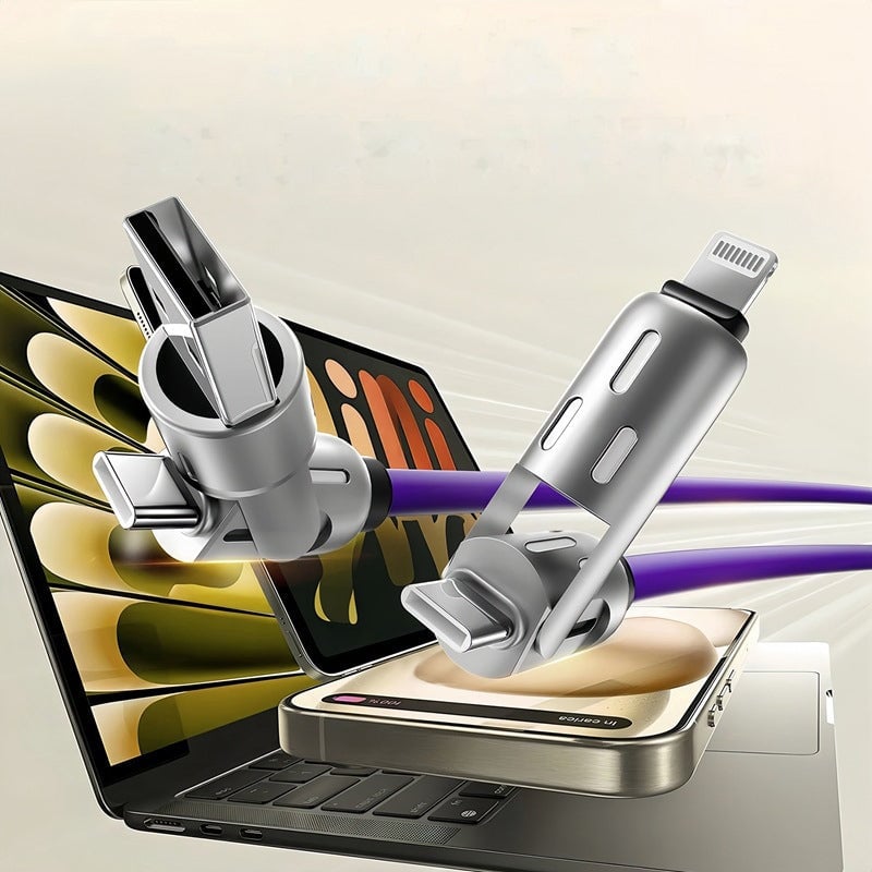 Colorful Breathing Light 4 in 1 Data Cable