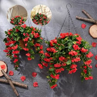 Faux Crepe Myrtle Hanging Baskets