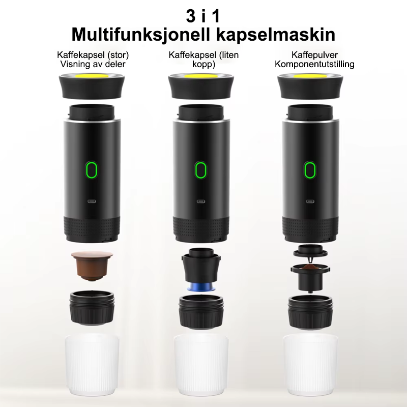 Bærbar kapselkaffemaskin
