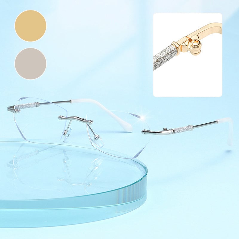 Modische randlose Anti-Blaulicht-Lesebrille