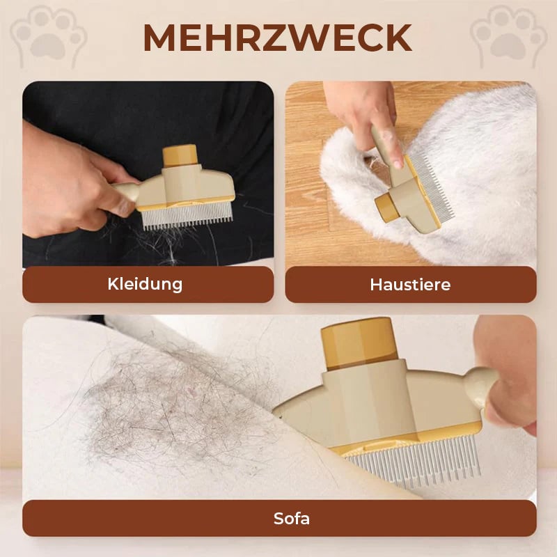 Selbstreinigende Haustier-Pflegebürste