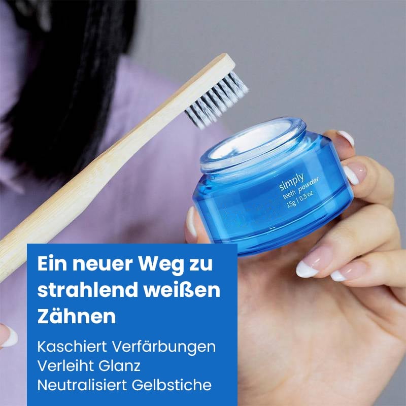 Weißmacher-Zahnpulver für strahlende Zähne