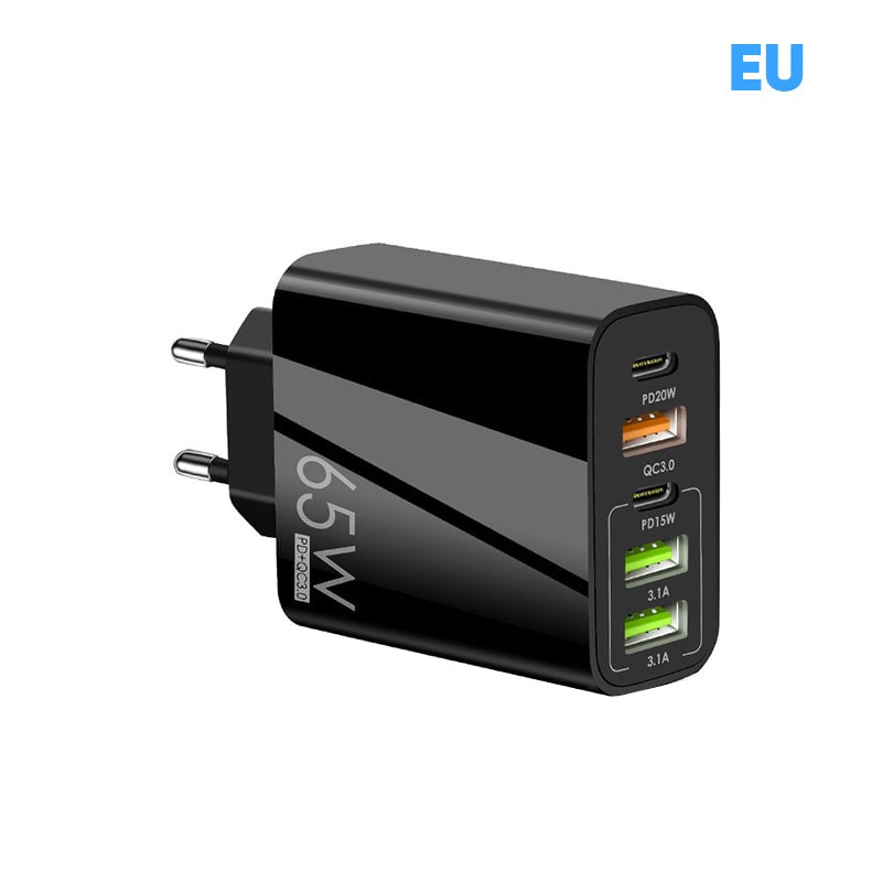 Multiport-Adapter 65W Schnellladegerät-EU-Standard