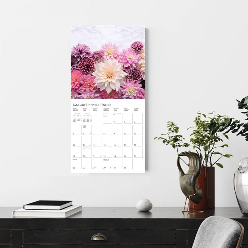 Graphique 2025 Fleurs Wall Calendar