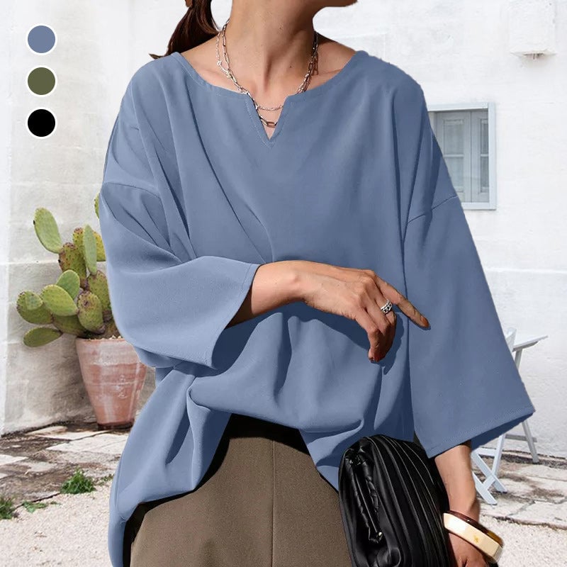 Literary Retro V-neck Top