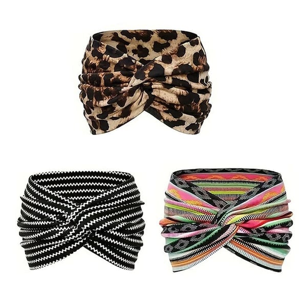 Printed cross yoga headband