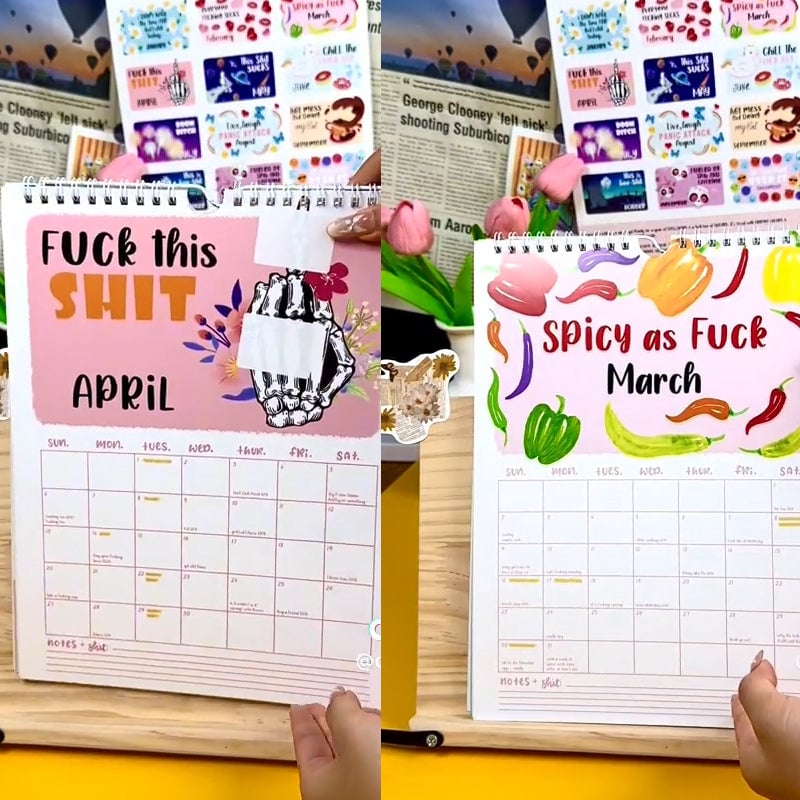 2025 Here We Fucking Go Again-kalender
