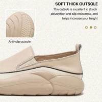 Women's Thick Sole Low-cut Leather Shoes