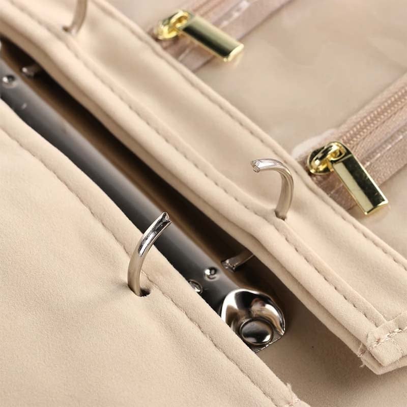 Étui de rangement de bijoux portable en cuir