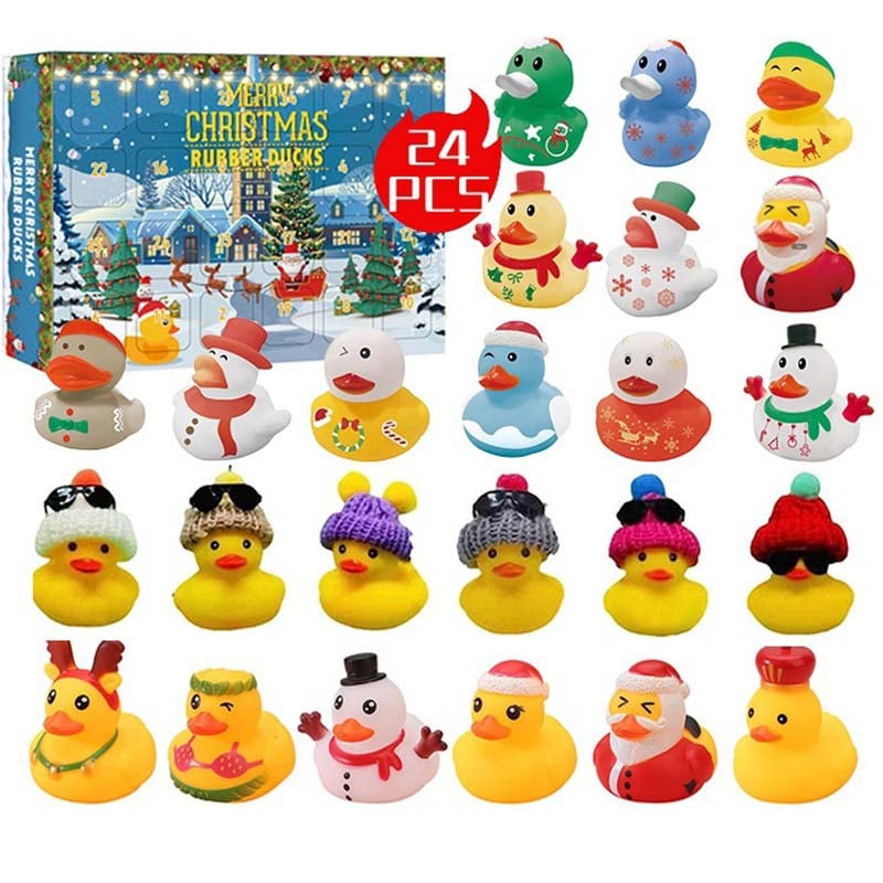 24 stuks kerstbadeendjes adventskalender