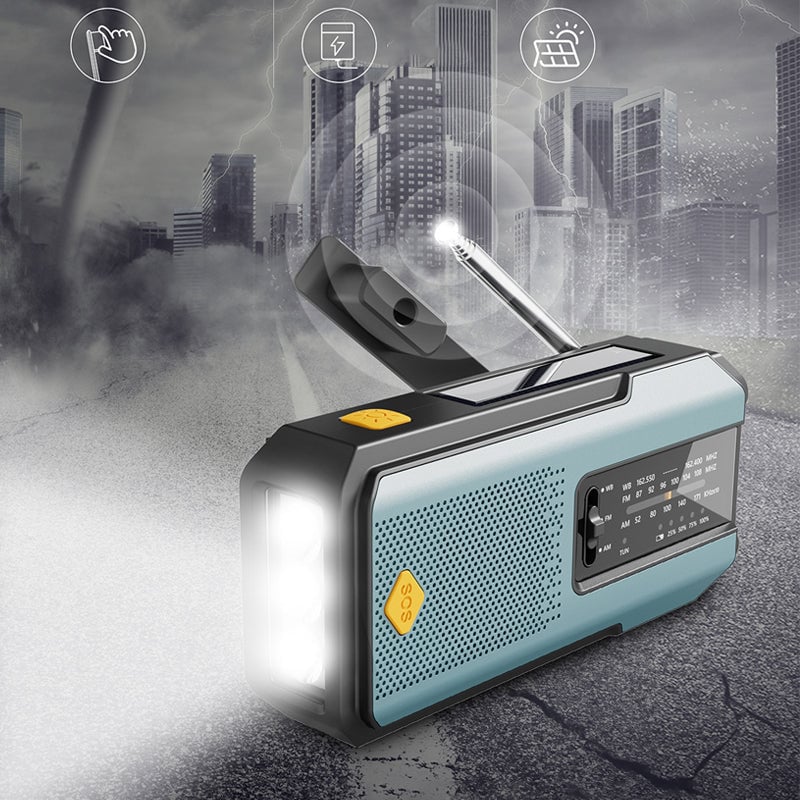 Portable Emergency Radio with Hand-crank Power