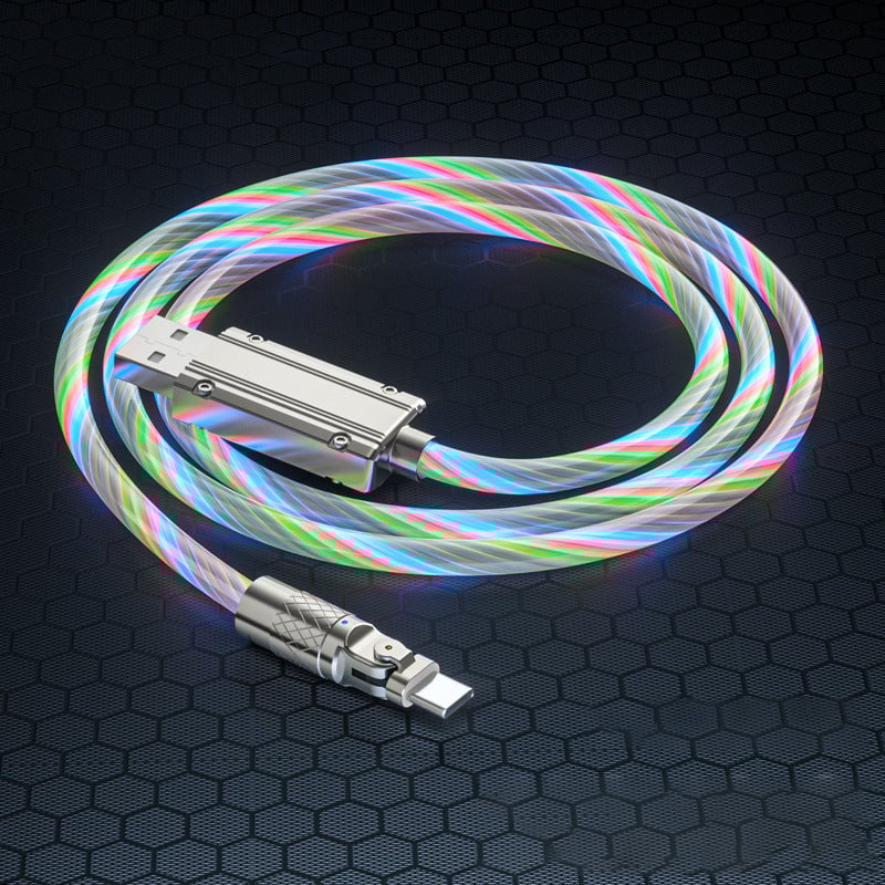 Rotating head streamer data cable