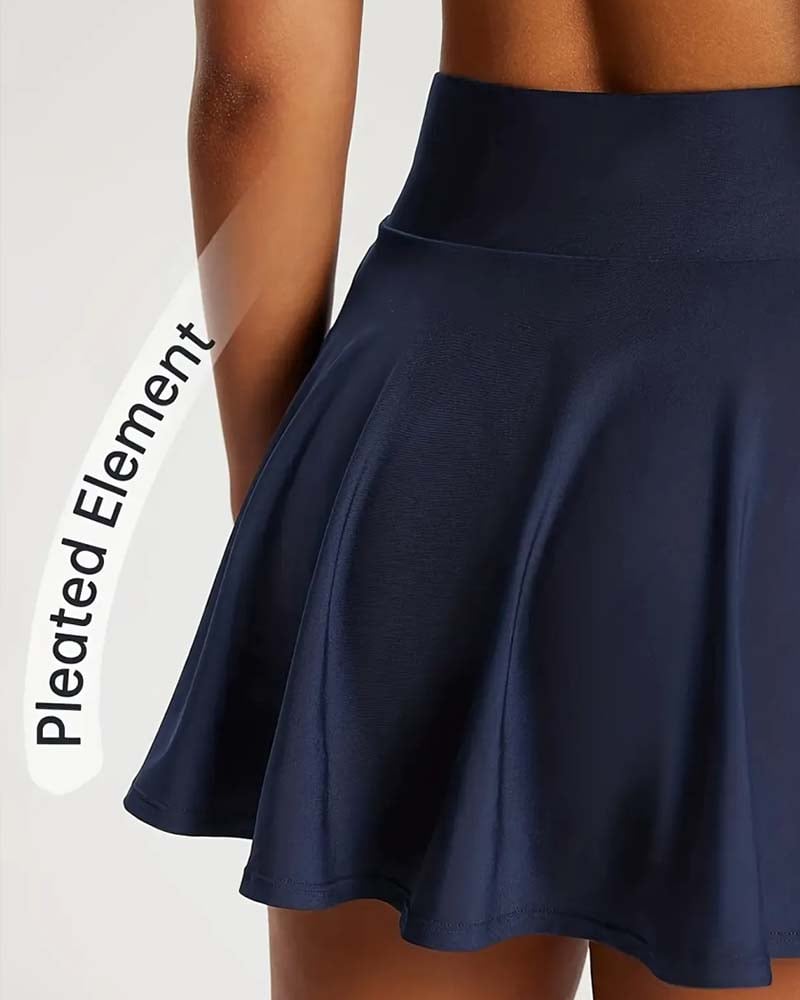 High Waist Tennis Pleated Skirt