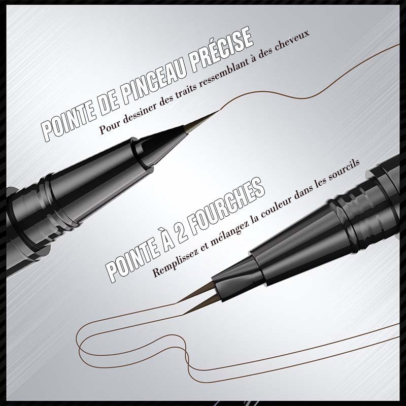 Stylo à sourcils 2 en 1 à double extrémité