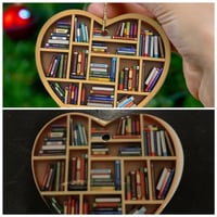 Christmas Cute Heart-shaped Bookshelf Decoration(Gift Package)