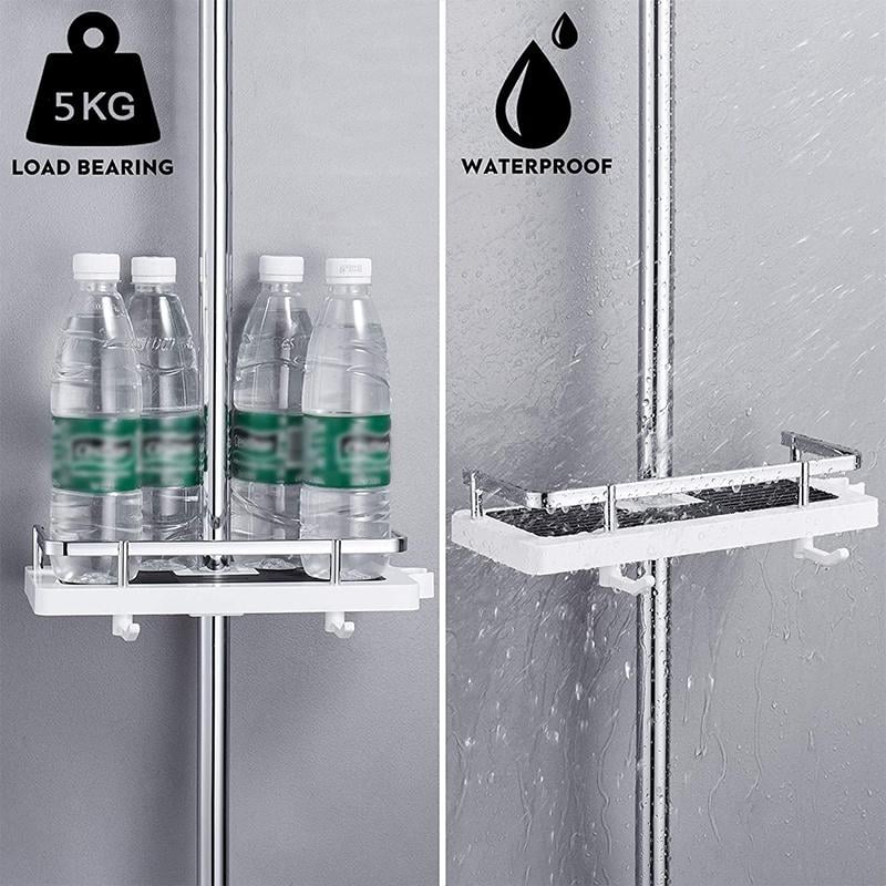 Bathroom Pole Shower Storage Rack Holder