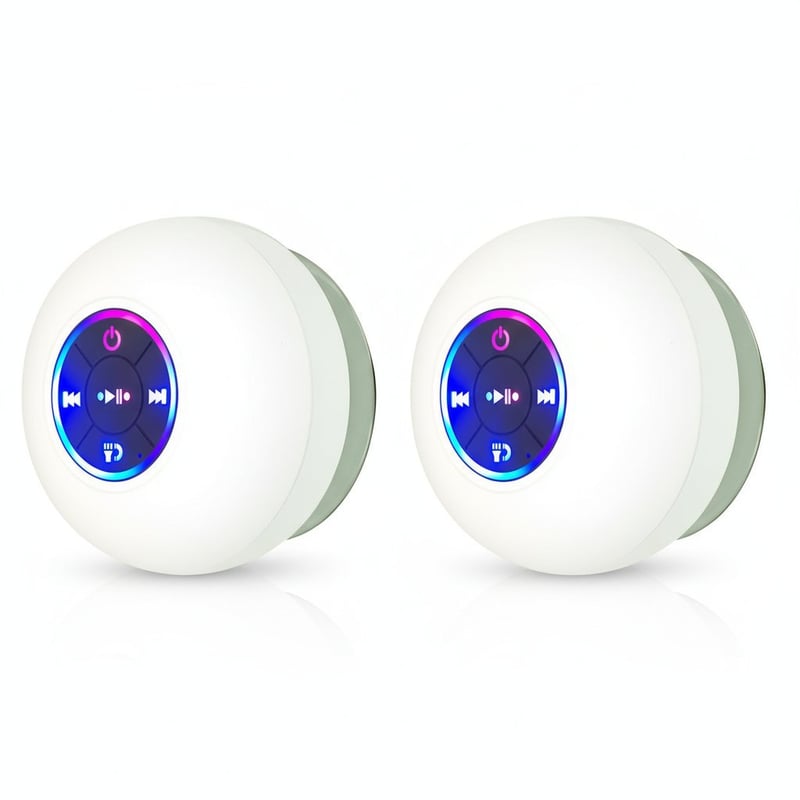 Mini Bluetooth Shower Speaker With Led Light