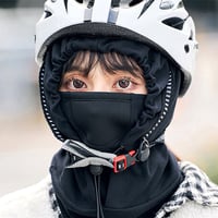 Huvtröja med ansiktsmask och nackvärmare för cykling