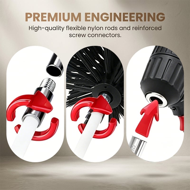 Felt Chimney Brush Cleaning Kit