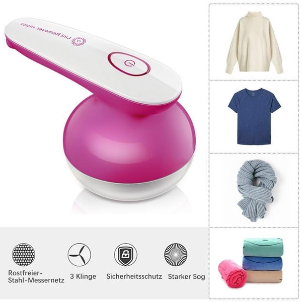 Tragbarer Strickwollekugel- Entferner, mit Konvertierungsstecker