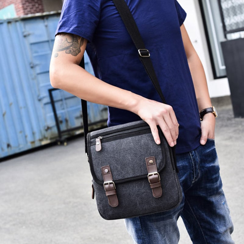 Sac à bandoulière en toile pour homme