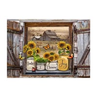 Vlinder Zonnebloemen Muur Kunst