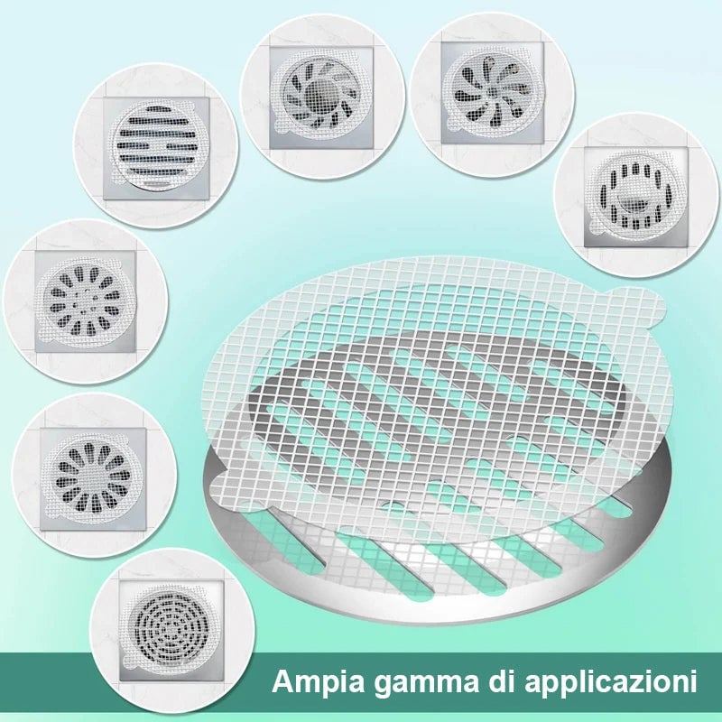 Raccogli capelli usa e getta per lo scarico della doccia
