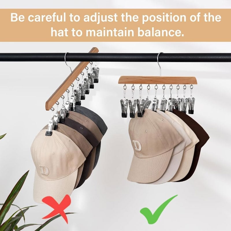 Wooden Hat Hanger Closet Organizer
