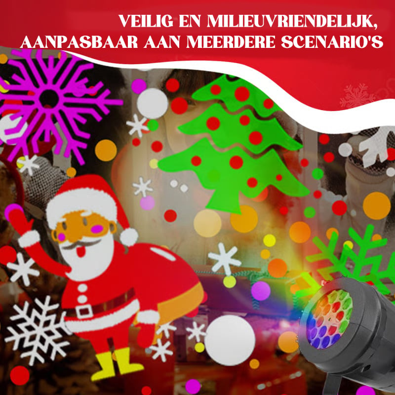 Kerstprojectiepatroonlamp