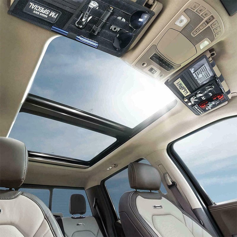 Organizzatore tattico per alette parasole da auto