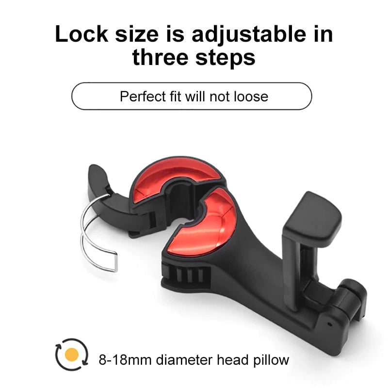 2 In 1 Car Seat Headrest Hook with Phone Holder